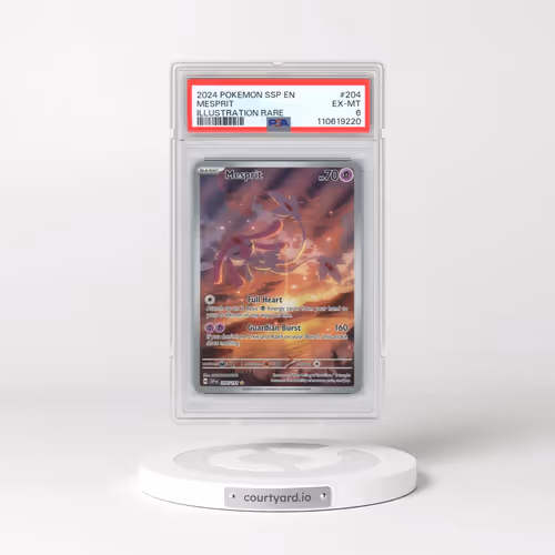 2024 Pokémon Ssp EN-Surging Sparks #204 Mesprit - Illustration Rare (PSA 6 EX-MT)