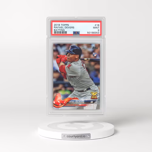 2018 Topps #18 Rafael Devers - Batting (PSA 9 MINT)