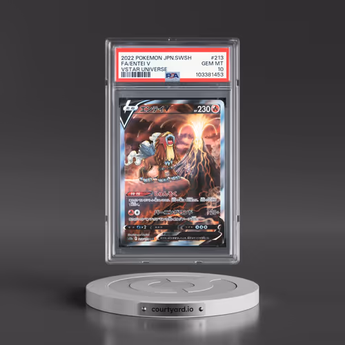 2022 Pokémon Sword & Shield Vstar Universe #213 Entei V - Holo Full Art (PSA 10 GEM MINT)