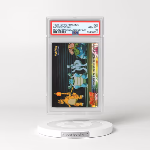 1999 Topps Pokémon the Movie Edt #26 Movie Edition - Round One Equals Defeat (PSA 10 GEM MINT)
