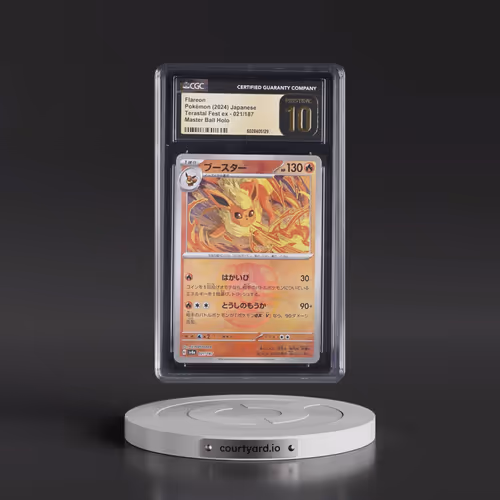 2024 Pokémon Sv8a-Terastal Fest EX #021 Flareon - Reverse Holo Master Ball (CGC 10 PRISTINE)