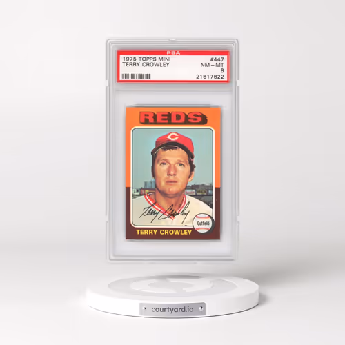 1975 Topps Mini #447 Terry Crowley (PSA 8 NM-MT)