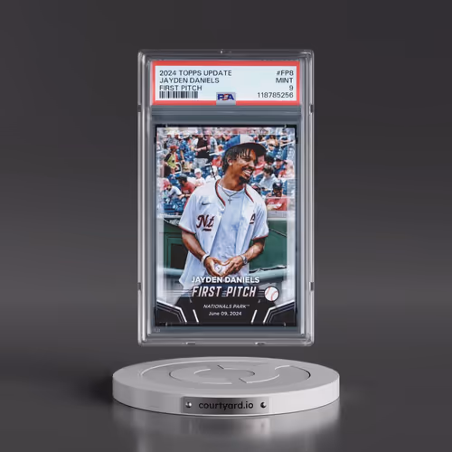 2024 Topps Update First Pitch #FP8 Jayden Daniels (PSA 9 MINT)
