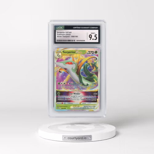 2022 Silver Tempest #008/195 Serperior VSTAR - Holo (CGC 9.5 MINT+)
