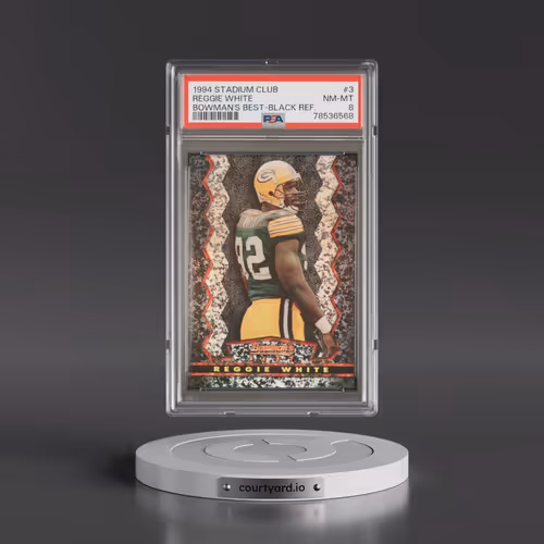 1994 Stadium Club Bowman's Best #3 Reggie White - Black Refractor (PSA 8 NM-MT)