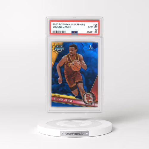 2023 Bowman University Chrome Sapphire #95 Bronny James (PSA 10 GEM MINT)