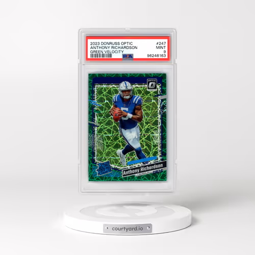 2023 Panini Donruss Optic #247 Anthony Richardson - Green Velocity (PSA 9 MINT)
