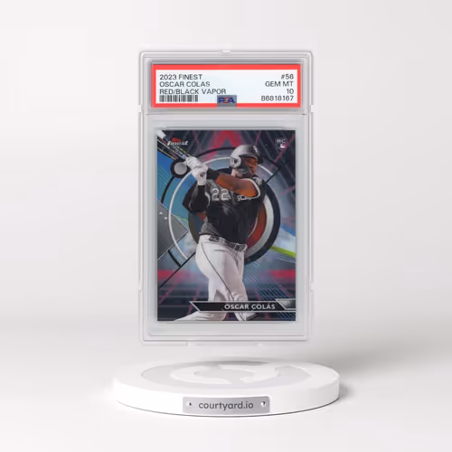 2023 Topps Finest #56 Oscar Colas - Red/Black Vapor (PSA 10 GEM MINT)