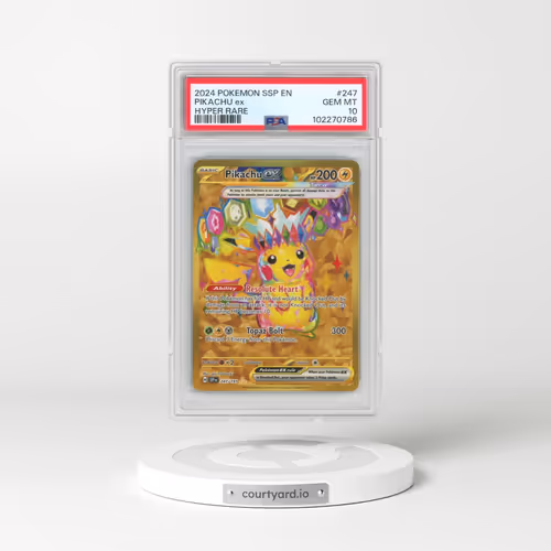 2024 Pokémon Ssp EN-Surging Sparks #247 Pikachu EX - Holo Hyper Rare (PSA 10 GEM MINT)