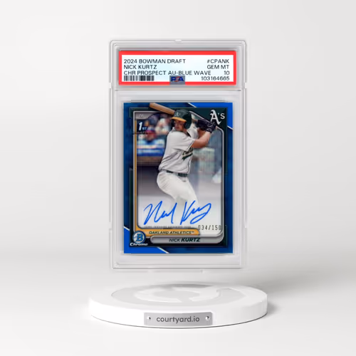 2024 Bowman Draft Chrome Prospect Autographs #CPANK Nick Kurtz - Blue Wave (PSA 10 GEM MINT)