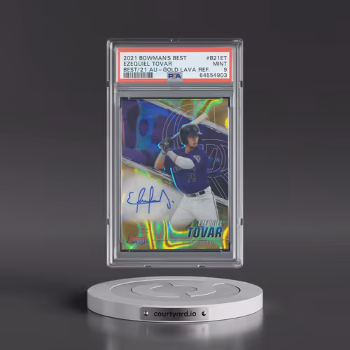 2021 Bowman's Best Best of 2021 Autographs #B21ET Ezequiel Tovar - Gold Lava Refractor (PSA 9 MINT)