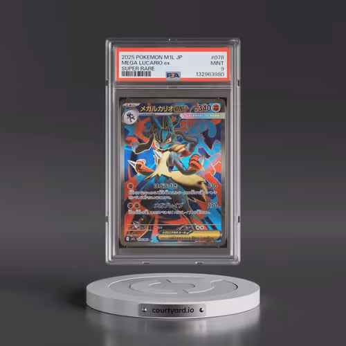 2025 Pokémon M1l-Mega Brave #078 Mega Lucario EX - Holo Super Rare (PSA 9 MINT)
