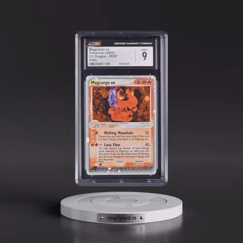 2003 EX Dragon (2003 Copyright, w/ "e" Symbol) #95/97 Magcargo ex - Holo (CGC 9 MINT)