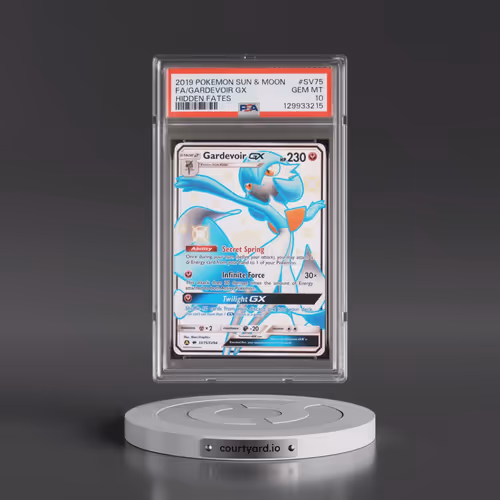 2019 Pokémon Sun & Moon Hidden Fates #SV75 Gardevoir GX - Holo Full Art (PSA 10 GEM MINT)