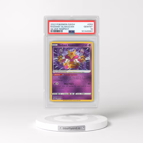 2022 Pokémon Sword & Shield Silver Tempest #059 Radiant Alakazam - Holo (PSA 10 GEM MINT)