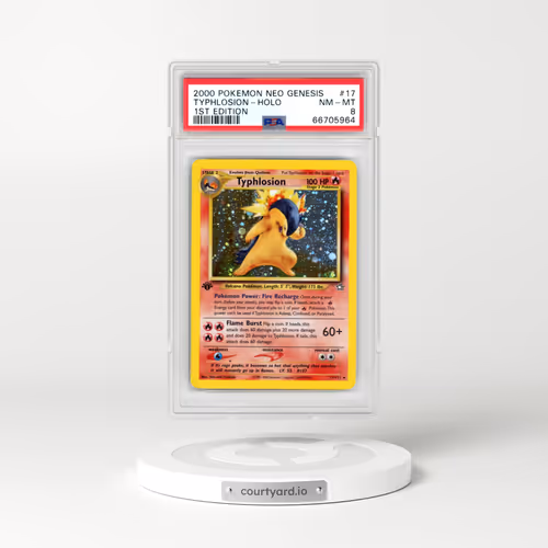 2000 Pokémon Neo Genesis #17 Typhlosion - 1st Edition Holo (PSA 8 NM-MT)