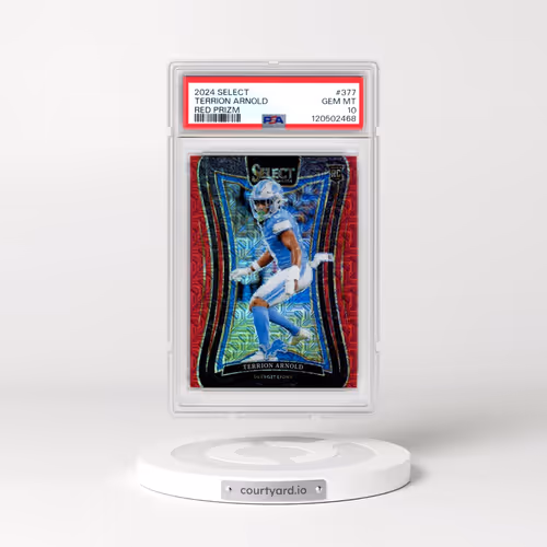 2024 Panini Select #377 Terrion Arnold - Red Prizm (PSA 10 GEM MINT)