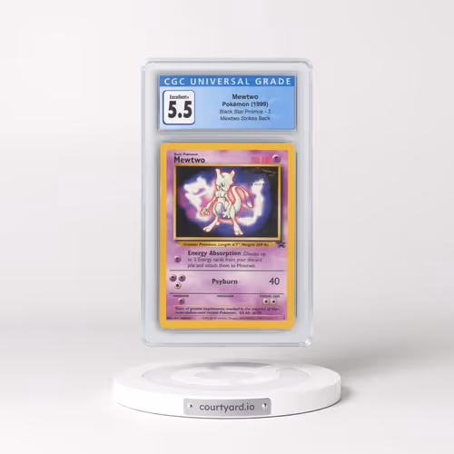 1999 Black Star Promos #3 Mewtwo - Mewtwo Strikes Back (CGC 5.5 EX+)