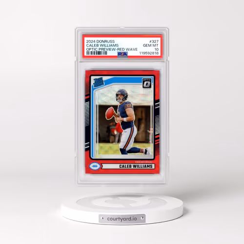2024 Panini Donruss #327 Caleb Williams - Optic Preview-Red Wave (PSA 10 GEM MINT)
