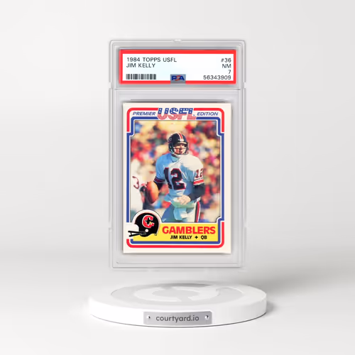 1984 Topps USFL #36 Jim Kelly (PSA 7 NM)