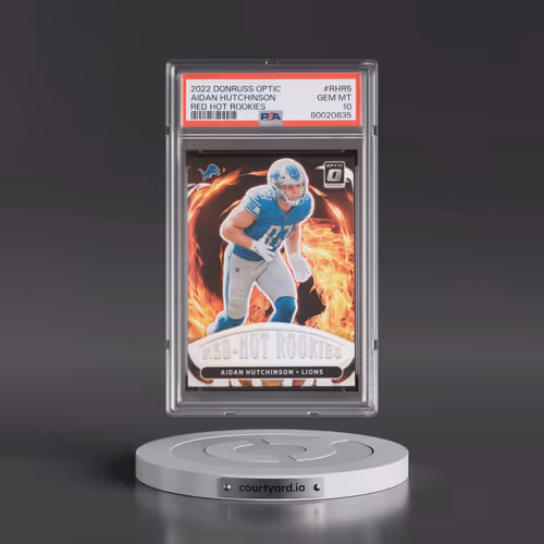2022 Panini Donruss Optic Red Hot Rookies #RHR5 Aidan Hutchinson (PSA 10 GEM MINT)