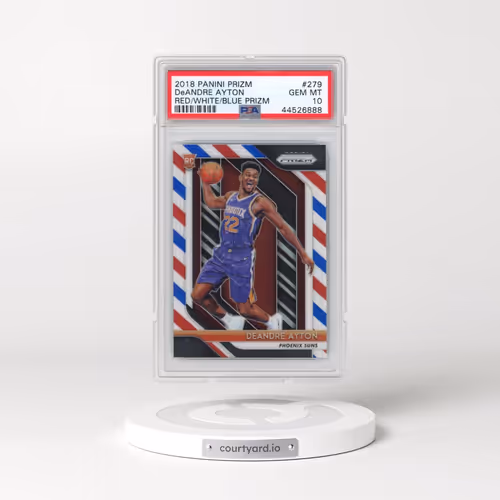 2018 Panini Prizm #279 DeAndre Ayton - Red/White/Blue Prizm (PSA 10 GEM MINT)