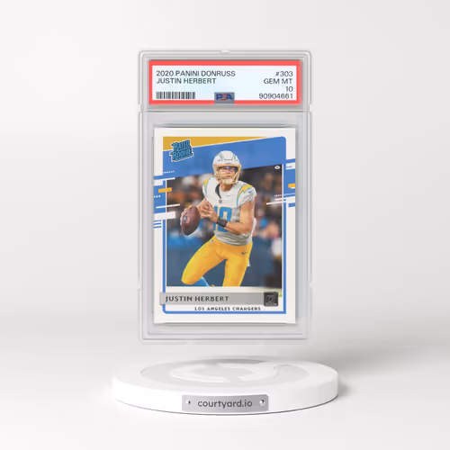 2020 Panini Donruss #303 Justin Herbert (PSA 10 GEM MINT)