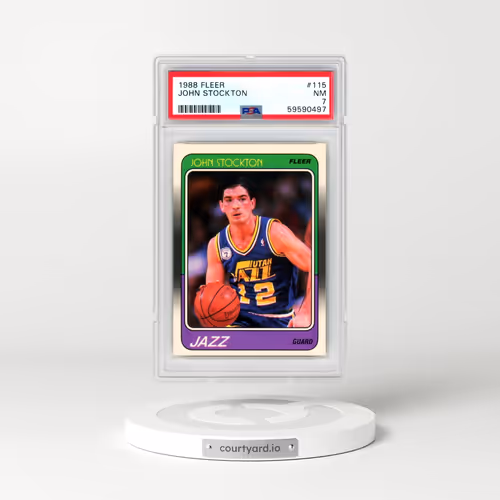 1988 Fleer #115 John Stockton (PSA 7 NM)