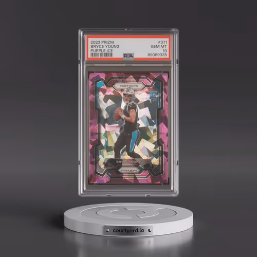 2023 Panini Prizm #311 Bryce Young - Purple Ice (PSA 10 GEM MINT)