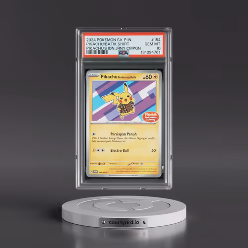 2024 Pokémon SV-P Promo #154 Pikachu in Batik Shirt - Pikachu's Indonesia Journey Campaign (PSA 10 G