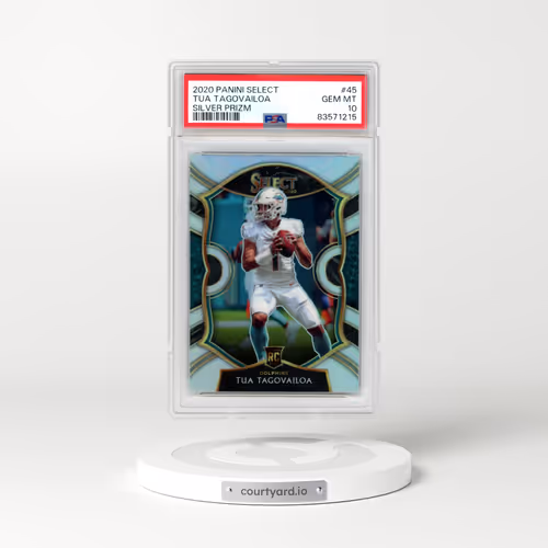 2020 Panini Select #45 Tua Tagovailoa - Silver Prizm (PSA 10 GEM MINT)