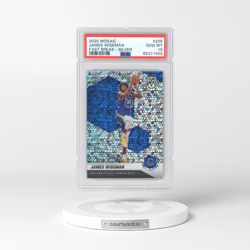 2020 Panini Mosaic #205 James Wiseman - Fast Break-Silver (PSA 10 GEM MINT)