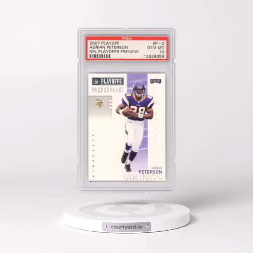 2007 Playoff NFL Playoffs Preview #P-2 Adrian Peterson (PSA 10 GEM MINT)