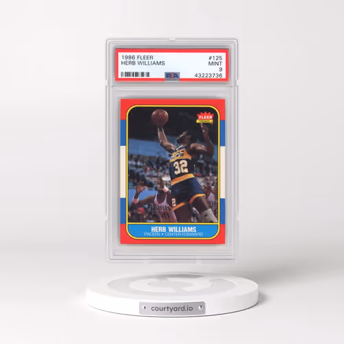 1986 Fleer #125 Herb Williams (PSA 9 MINT)