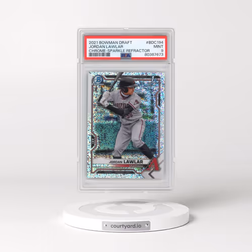 2021 Bowman Draft #BDC194 Jordan Lawlar - Chrome-Sparkle Refractor (PSA 9 MINT)