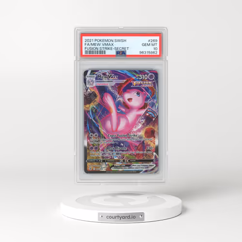 2021 Pokémon Sword & Shield Fusion Strike #269 Mew Vmax - Full Art Secret (PSA 10 GEM MINT)
