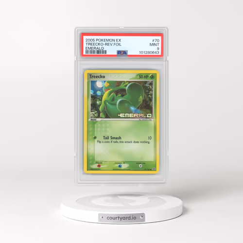 2005 Pokémon EX Emerald #70 Treecko - Reverse Foil (PSA 9 MINT)