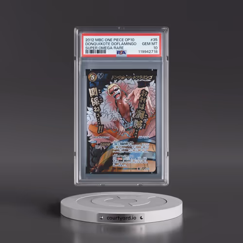2012 Miracle Battle Carddass One Piece OP10 #35 Donquixote Doflamingo - Super Omega Rare (PSA 10 GEM