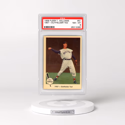 1959 Fleer Ted Williams #61 1957-Outfielder Ted (PSA 8 NM-MT)