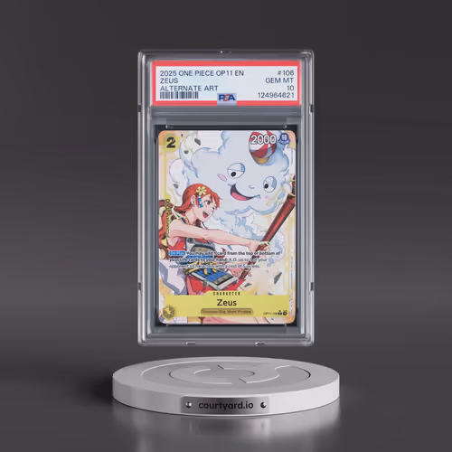 2025 One Piece OP11-A Fist of Divine Speed #106 Zeus - Alternate Art (PSA 10 GEM MINT)