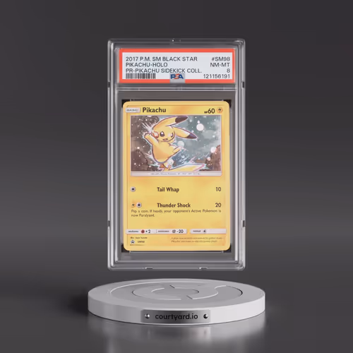 2017 Pokémon SM Black Star Promo #SM98 Pikachu - Holo Pikachu Sidekick Collection (PSA 8 NM-MT)