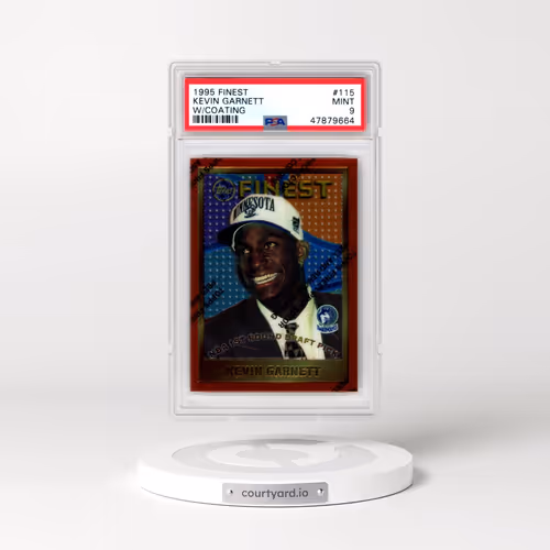 1995 Finest #115 Kevin Garnett - w/Coating (PSA 9 MINT)