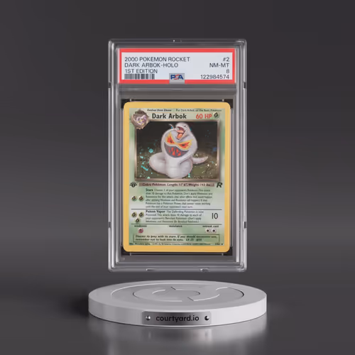 2000 Pokémon Rocket #2 Dark Arbok - 1st Edition Holo (PSA 8 NM-MT)