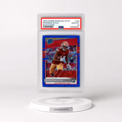 2020 Panini Donruss Optic #169 Brandon Aiyuk - Blue Scope (PSA 10 GEM MINT)