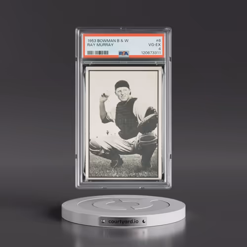 1953 Bowman B & W #6 Ray Murray (PSA 4 VG-EX)