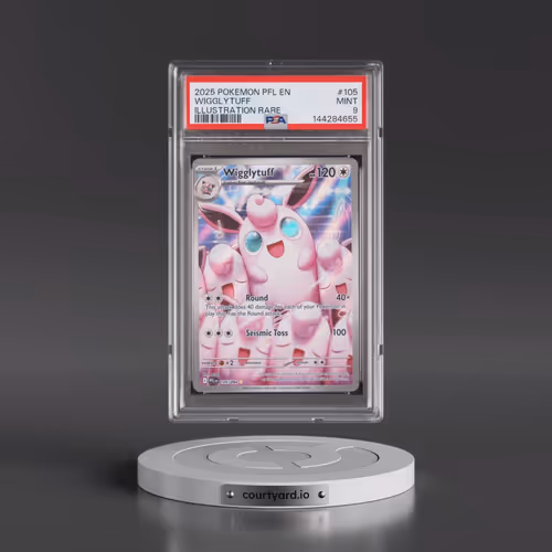 2025 Pokémon Pfl EN-Phantasmal Flames #105 Wigglytuff - Illustration Rare (PSA 9 MINT)