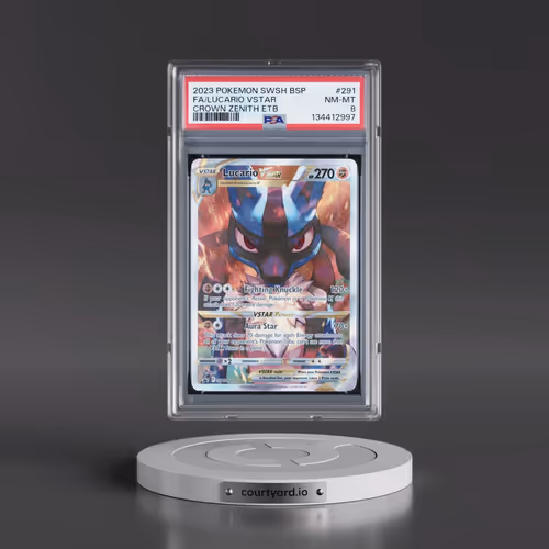 2023 Pokémon Swsh Black Star Promo #291 Lucario Vstar - Full Art Crown Zenith Elite Trainer Box (PSA