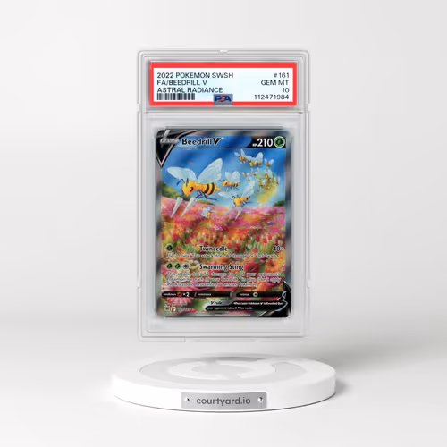 2022 Pokémon Sword & Shield Astral Radiance #161 Beedrill V - Holo Full Art (PSA 10 GEM MINT)
