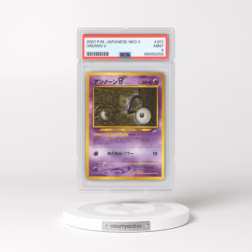2001 Pokémon Neo 4 #201 Unown V - Holo (PSA 9 MINT)