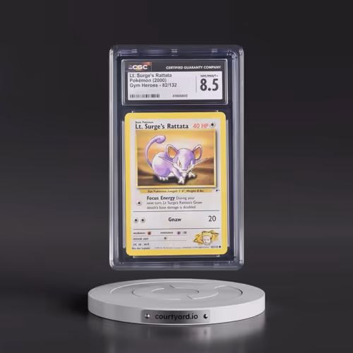 2000 Gym Heroes #82/132 Lt. Surge's Rattata (CGC 8.5 NM-MT+)